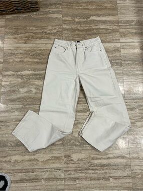 BDG Cream Wide-Leg Denim Jeans
